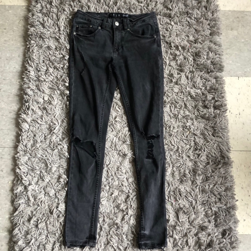 Denim co grey ripped jeans